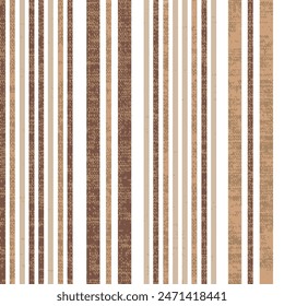 Multi Stripe texture pattern.Vertical irregular size brown theme colour texture background stripe pattern used for textiles.