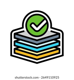 Vector de icono de color de uso de múltiples superficies. Muestra de uso de múltiples superficies. Ilustración de símbolo aislado