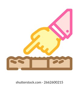 Vector de icono de color de uso de múltiples superficies. Muestra de uso de múltiples superficies. Ilustración de símbolo aislado