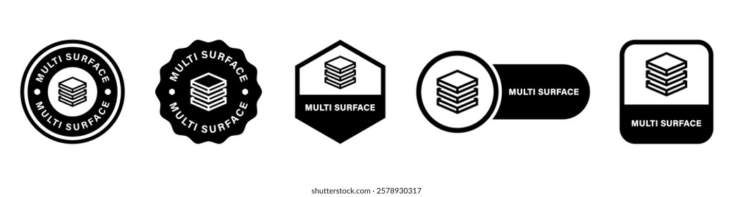 Multi Surface - vector signs for product packaging label.