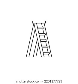 Multi Task Ladder Icon In Line Style Icon, Isolated On White Background