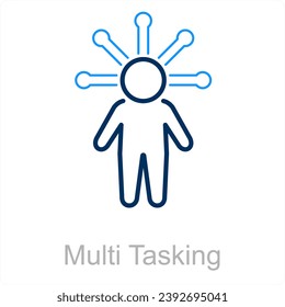 Multi Tasking and support icon concept
