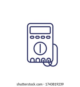 multi tester line icon on white