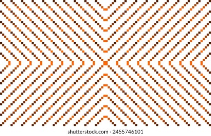 Multi tone of brown gradientSquare block arrange in cross diamond grid seamless Pattern design for fabric printing, vintage patter