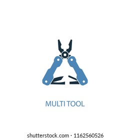 multi tool concept 2 colored icon. Simple blue element illustration. multi tool concept symbol design from Hand tools set. Can be used for web and mobile UI/UX