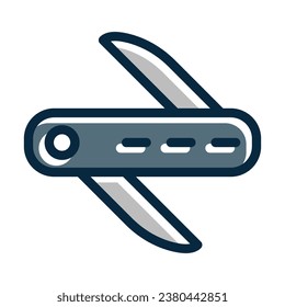 Multi Tool Vector Thick Line Filled Dark Colors Icons For Personal And Commercial Use.
