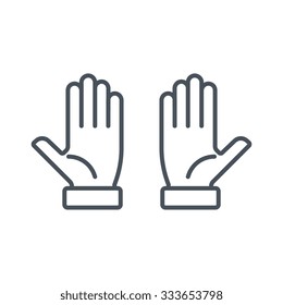 Multi touch, hand, finger, gesture icon suitable for info graphics, websites and print media and  interfaces. Line vector icon.
