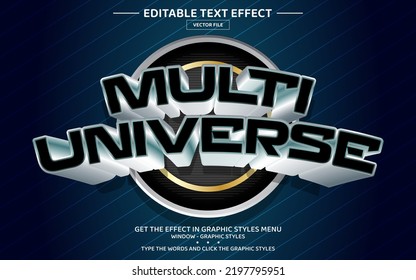 Multi universe 3D editable text effect template