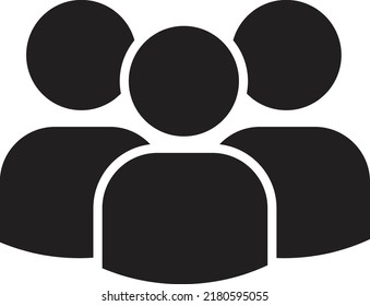 Multi User Vector Illustration Icon . People Icon