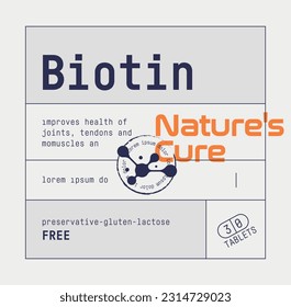 Multi vitamin label design bottle jar multivitamin food supplement banner packaging sticker label biotin product, print ready graphic art vector quality new file.