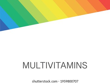 Multi vitamin mineral complex supplement, label design. Natural Medicine Logo Template. Vector isolated on white background 