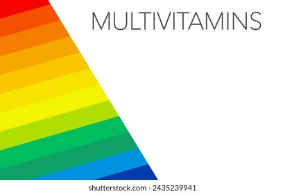 Complemento de complejo mineral multivitamínico, diseño de etiqueta. Plantilla de logotipo de Medicina Natural con espacio de copia para su texto. Vector aislado sobre fondo blanco 