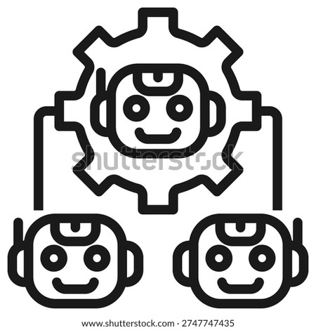 Multi-Agent System Icon Element For Design
