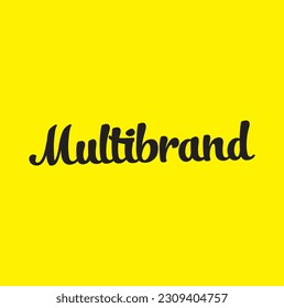 Multibrand. Hand drawn lettering logo for social media content