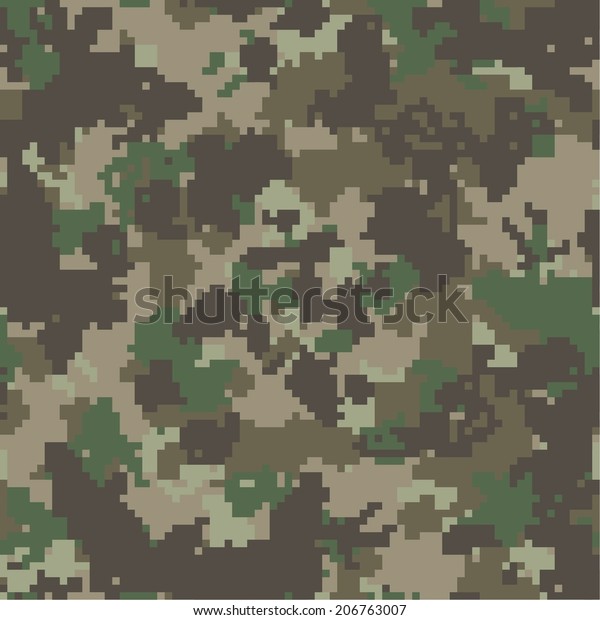 Multicam Seamless Digital Camo Texture Vector Stock Vector (Royalty ...