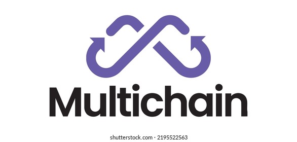 Multichain (MULTI) crypto currency coin logo and symbol vector technology banner and background illustration