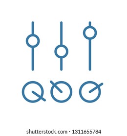 Multi-channel control, management . Vector linear icon.