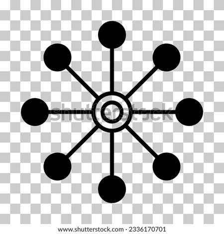 Multichannel digital design icon, omnichannel flat web symbol, internet vector illustration .