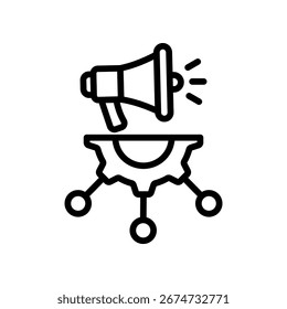 Multichannel Marketing Icon Outline Vektorgrafik
