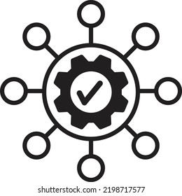 Multichannel marketing icon. Marketing vector icon. gear symbol.