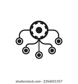 multichannel marketing icon vector. omni channel symbol. Network icon vector. Linear style sign for mobile concept and web design.