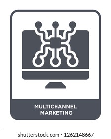 multichannel marketing icon vector on white background, multichannel marketing trendy filled icons from Technology collection, multichannel marketing simple element illustration