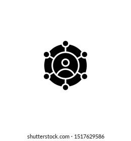 Multichannel marketing icon. Marketing vector icon. Teamwork for your web site design or mobile app, graphic design, UI. EPS10. Vector illustration