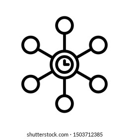 multichannel marketing icon vector.Linear style sign for mobile concept and web design.