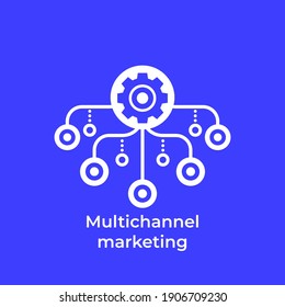 Multichannel marketing icon for web