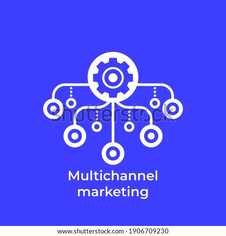 Multichannel marketing icon for web