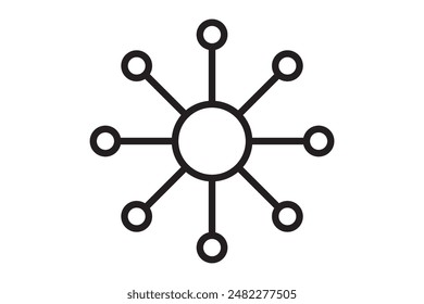 Multichannel marketing outline icon collection or set. Multichannel marketing Thin vector line art