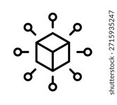 Multi-Channel Outline Icon Vector Illustration