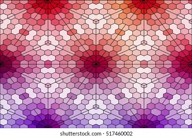 multicilor color fantasy mosaic. vector illustration. for design, presentation, cover, wallpaper, banner