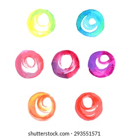 multiclored watercolor points