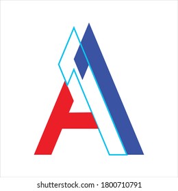 Multicolor A1 Letter art Logo Images Stock Vector for any Business Company