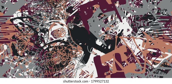Multi-color abstract background. Color seamless texture. Grunge graffiti