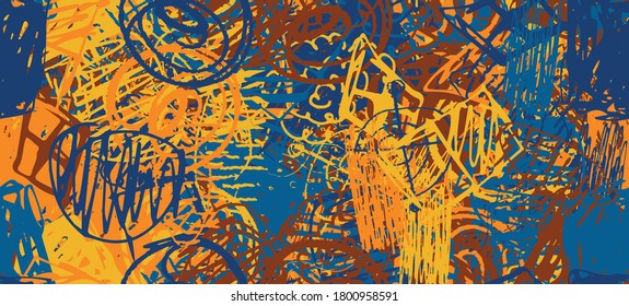 Fondo abstracto multicolor. Textura sin costura de color. Graffiti de Grunge
