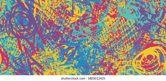 Fondo abstracto multicolor. Textura sin costura de color. Graffiti de Grunge