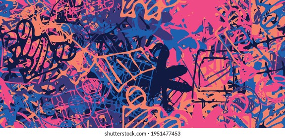 Fondo abstracto multicolor. Textura sin costura de color. Graffiti de Grunge