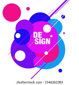 Multicolor abstract background. Geometric composition of red, yellow, pink, green and blue circles. EPS 10 vector illustration.