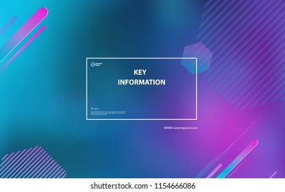 Multicolor abstract background. Minimum geometric background. Composition of geometric shapes. It is used for flyers, posters, brochures, posters, banners. Purple, blue, stripes, text, font, vector