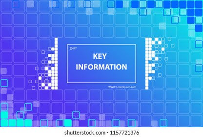 Multicolor abstract background. Minimum geometric background. Composition of geometric shapes. It is used for flyers, posters, brochures, posters, banners. Blue, green, squares, text, font, vector