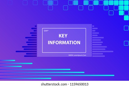 Multicolor abstract background. Minimum geometric background. Composition of geometric shapes. It is used for flyers, posters, brochures, posters, banners. Purple, green, squares, text, font, vector