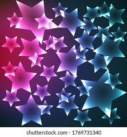 multicolor abstract background with stars