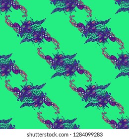 Multicolor abstract background weave seamless pattern.