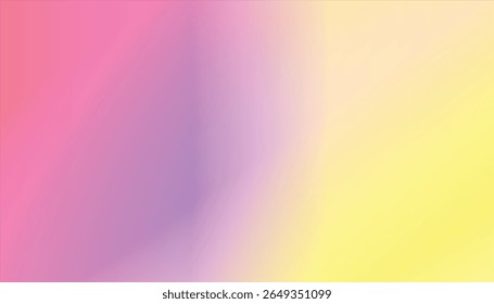 Multicolor Abstract blurred gradient mesh background in bright rainbow colors, Soft colored Pastel clouds and sky
