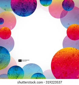 Multicolor abstract bright background. Circles elements for design. Eps10.