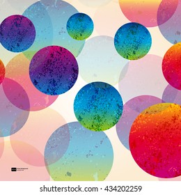 Multicolor abstract bright background. Circles elements for design. 
