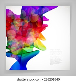 Multicolor abstract bright background. Elements for design. Eps10.