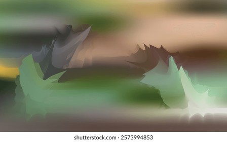  Multicolor Abstract Bright Background green and brown